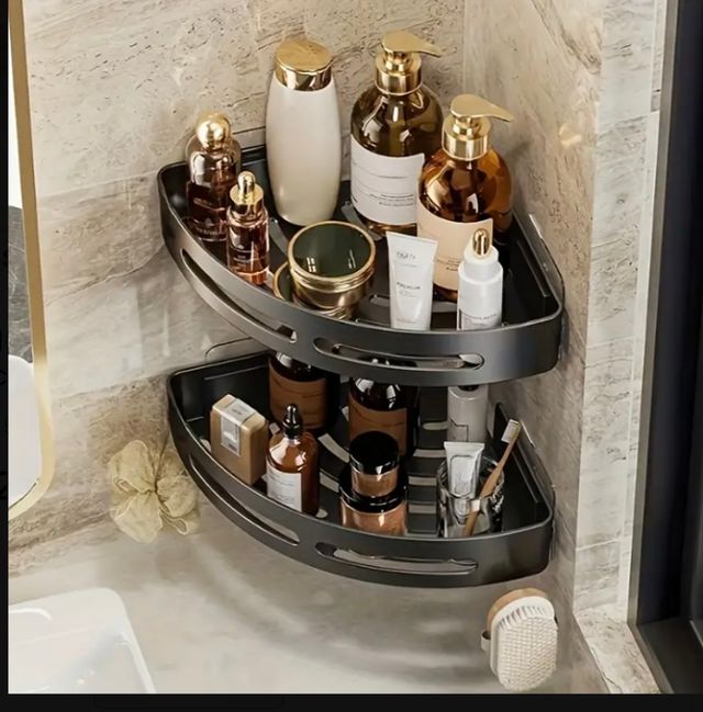 2x Estante Esquina Baño Sin Taladrar