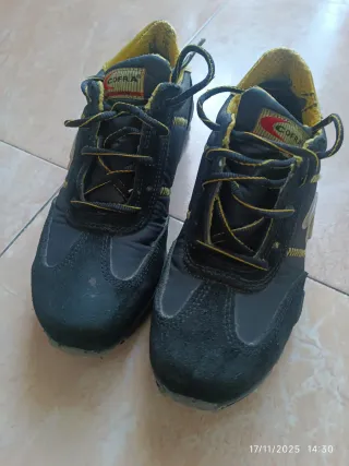 Zapatos de seguridad negros y amarillos talla 38