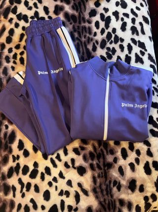 Tuta Palm Angels Viola e Bianca