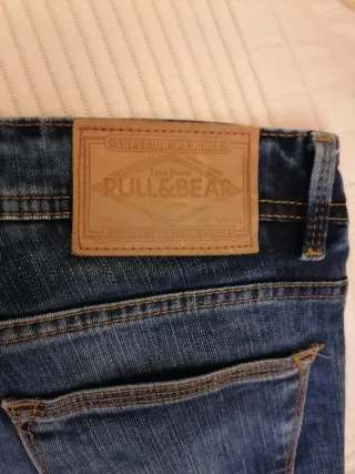 Pantalón vaquero Pull&Bear Skinny Hombre Talla M