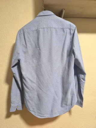 Camisa Zara Azul con Puntos