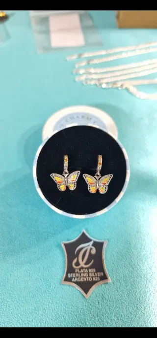 Colgante Plata 925 "Mariposa Circonita" ESMALTADA