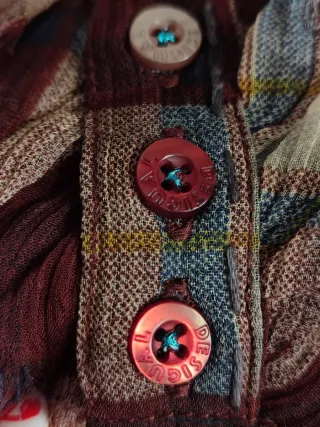 Blusa Desigual gasa cuadros