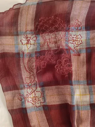 Blusa Desigual gasa cuadros