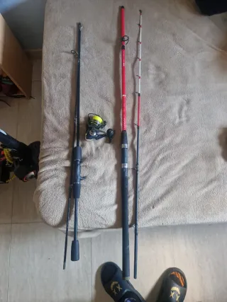 Caña de pescar subcasting spinig calamar todo tipo
