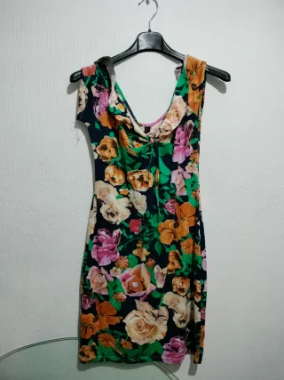 Vestido estampado floral mujer