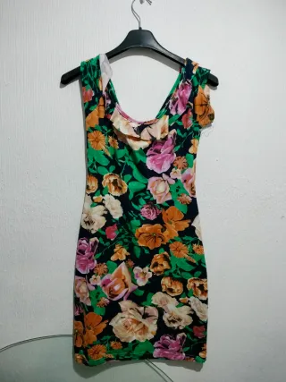 Vestido estampado floral mujer