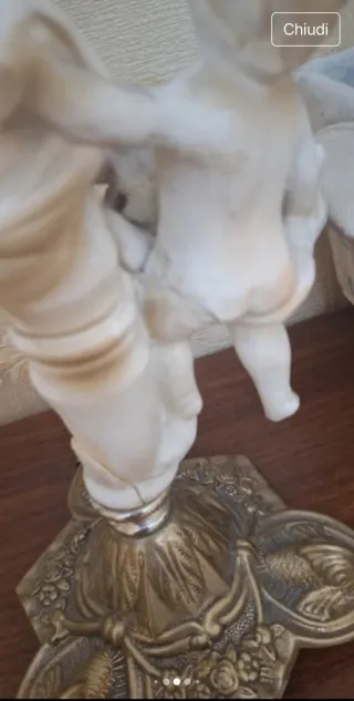 Candelabri in metallo e porcellana di capodimonte