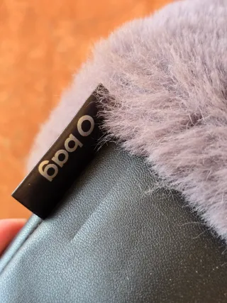 O bag mini borde gris y negro