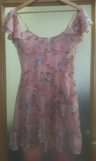 Vestido Verano Floral Stradivarius Talla M