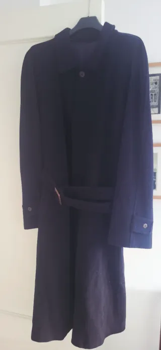 Abrigo largo azul marino hombre