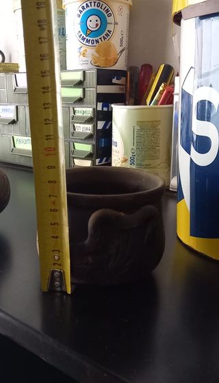 Piccola giara/vaso decorato anni '50