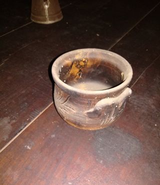 Piccola giara/vaso decorato anni '50