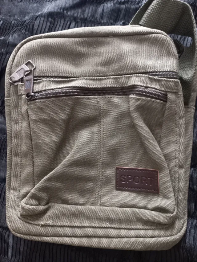 Bolso bandolera hombre lona