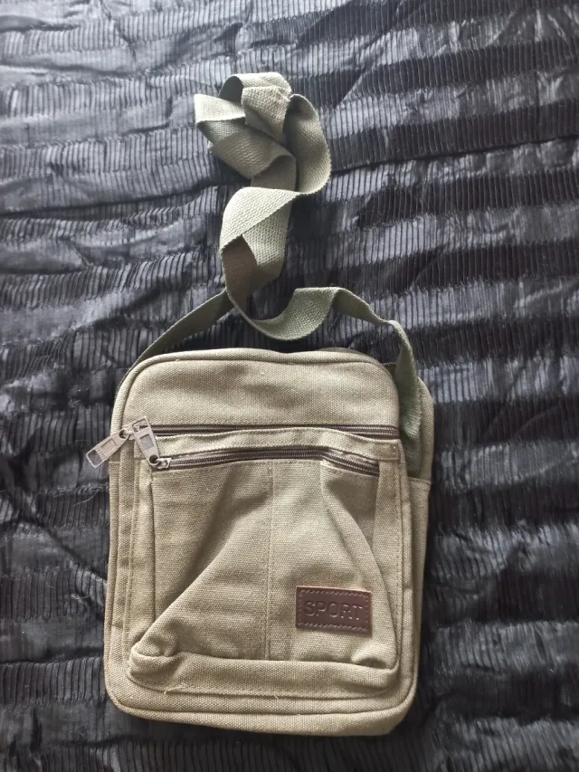 Bolso bandolera hombre lona