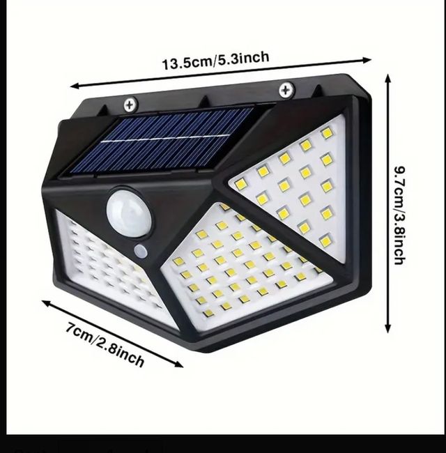 Foco Solar LED Exterior con Sensor Movimiento