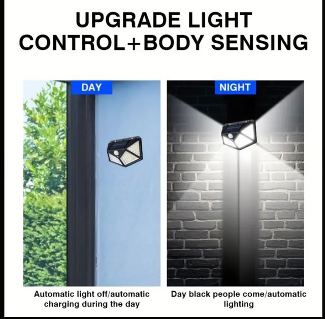 Foco Solar LED Exterior con Sensor Movimiento