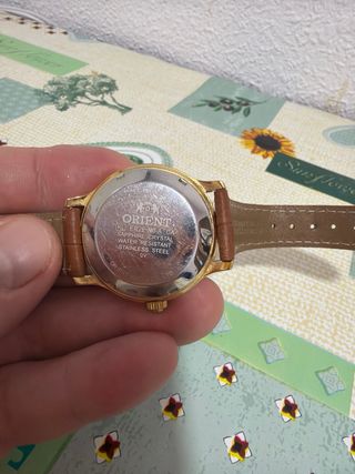 Reloj Orient Automático Dorado y Marrón de mujer