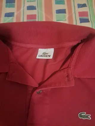 Maglia Lacoste Uomo Manica Lunga Rossa
