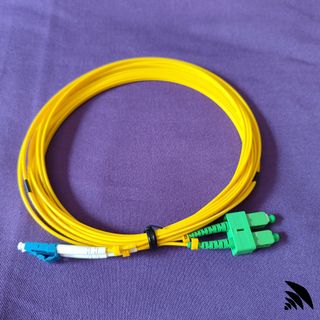 Latiguillo Fibra Duplex 5M Amarillo LC/UPC-SC/APC
