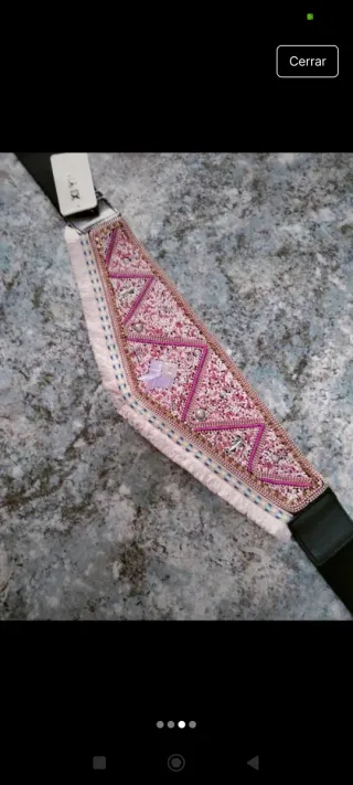 Cinturón rosa pedrería sin estrenar
