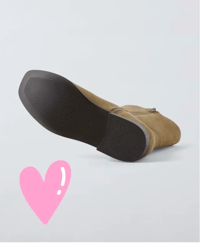 Botas Zara Beige con Flecos