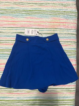 Falda pantalón Zara azul Talla XS