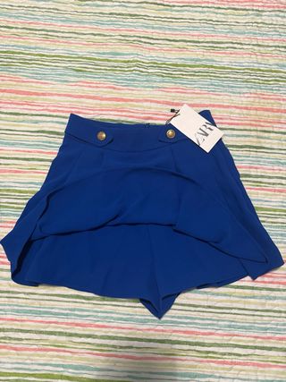Falda pantalón Zara azul Talla XS