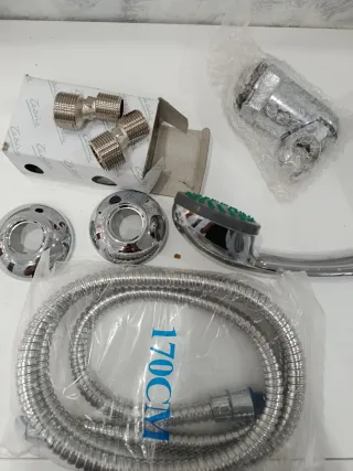 Set ducha cromado con manguera 170cm