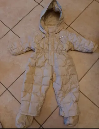 Tuta da neve imbottita beige IL Gufo