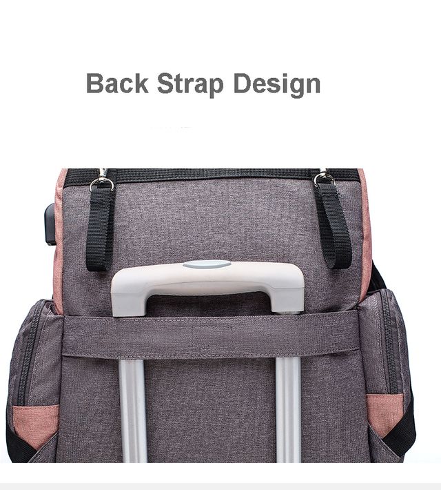 Mochila Maternal Bolso Pañales con Cambiador