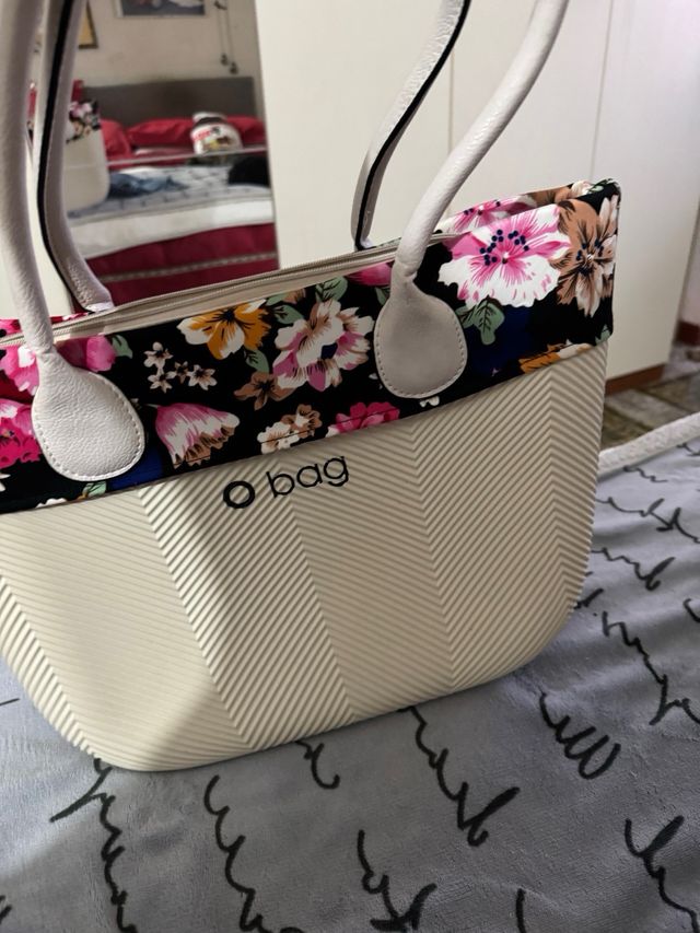 Borsa Obag panna floreale - Mai usata