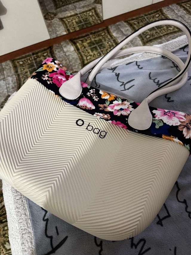 Borsa Obag panna floreale - Mai usata