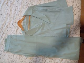 Traje chaqueta y pantalón Mango verde