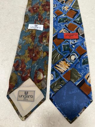 Corbatas Ungaro con estampado floral y geométri