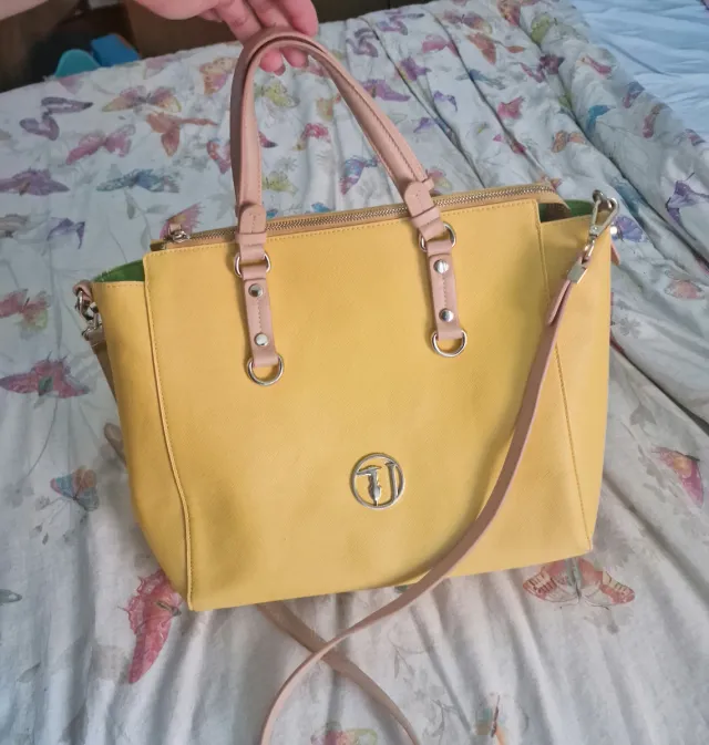 Bolso Tote Amarillo Trussardi