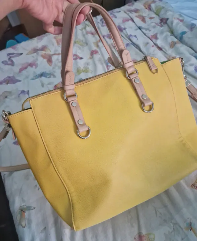 Bolso Tote Amarillo Trussardi