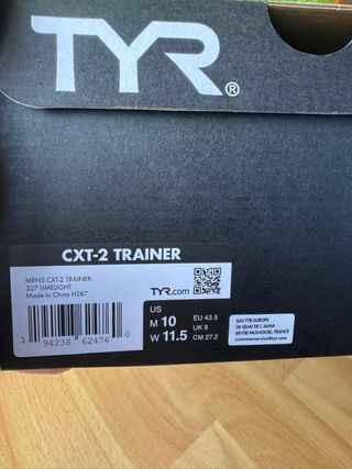 Zapatillas TYR CXT-2 Verde Fluor Talla 43.5