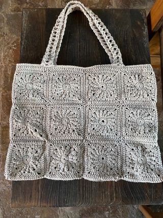 Bolso tejido a mano Granny 32x40