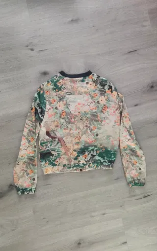 Bomber raso oriental con bolsillos