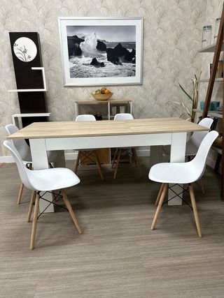 MESA/COMEDOR EXTENSIBLE + 6 SILLAS