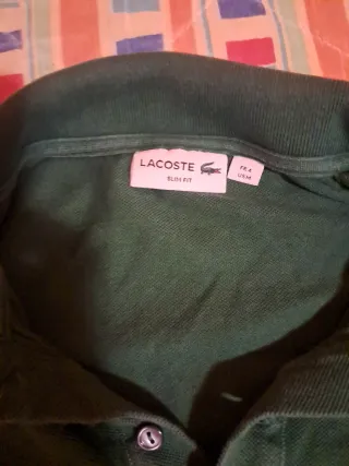 Polo Lacoste verde uomo