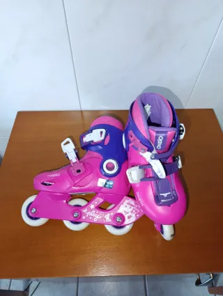 Patines en línea rosas Oxelo talla 26-28