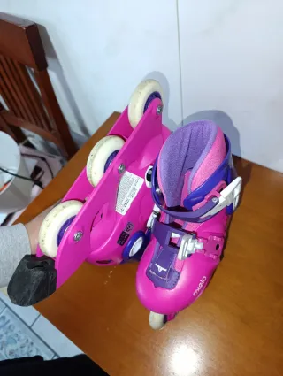 Patines en línea rosas Oxelo talla 26-28