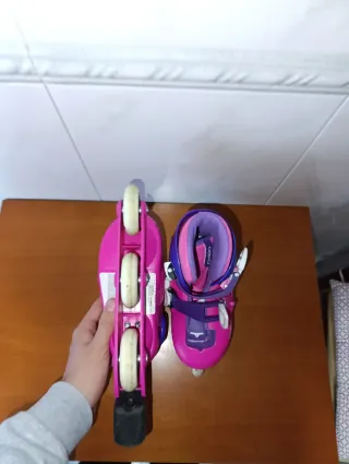 Patines en línea rosas Oxelo talla 26-28