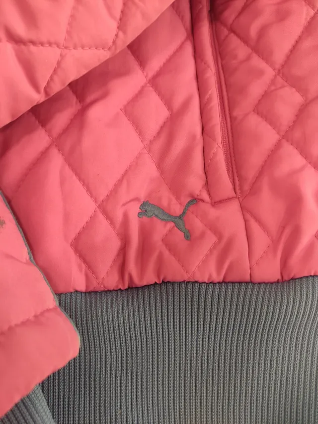 Chaqueta bomber Puma rosa y azul