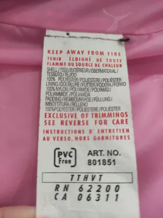 Chaqueta bomber Puma rosa y azul