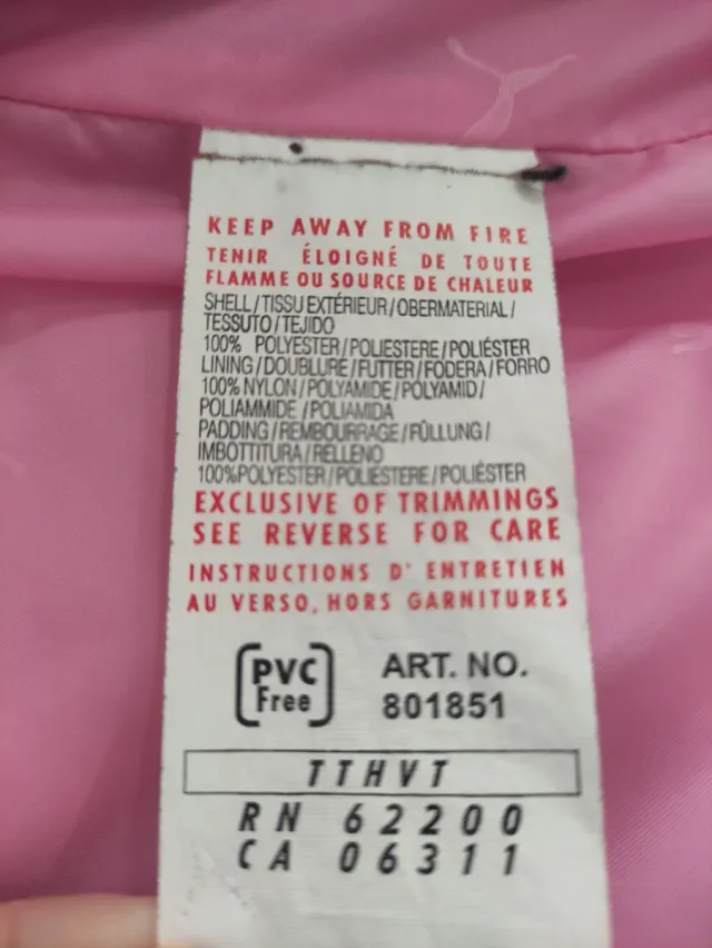 Chaqueta bomber Puma rosa y azul