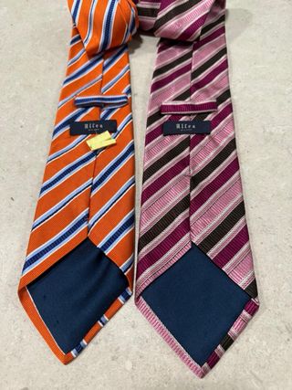 Corbatas Altea de Rayas Naranja y Rosa