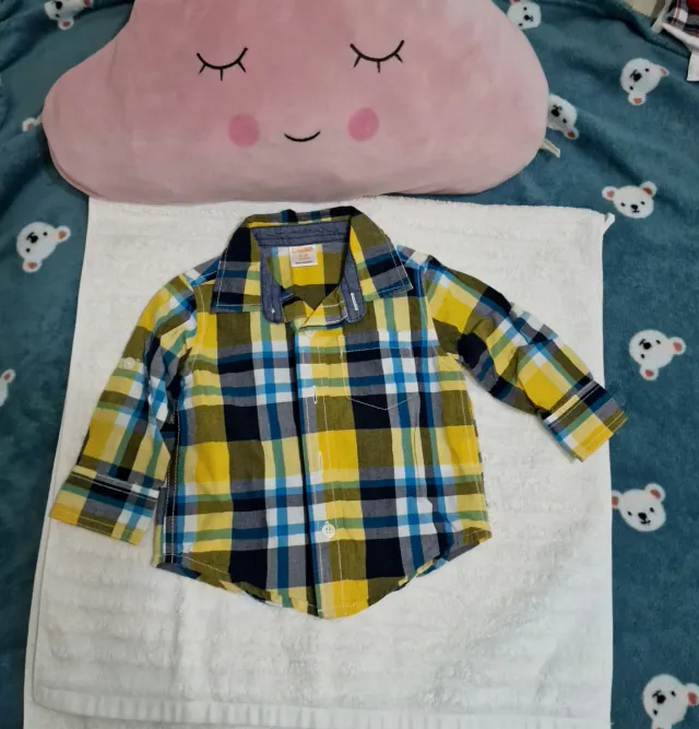 2 Camisas Bebé Niños Cuadros